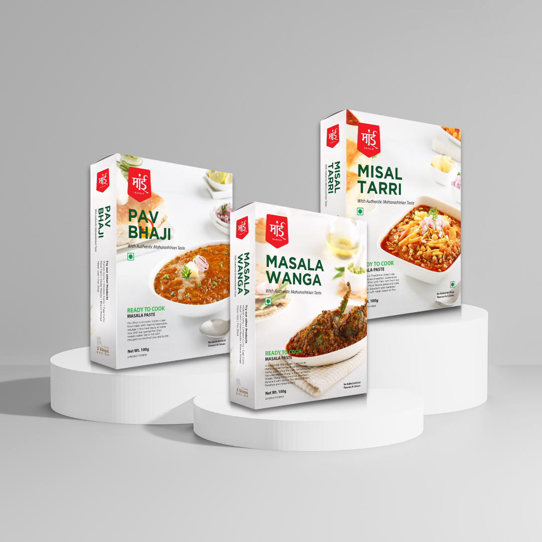Assorted Veg: Masal Wanga + Pav Bhaji + Misal Tarri