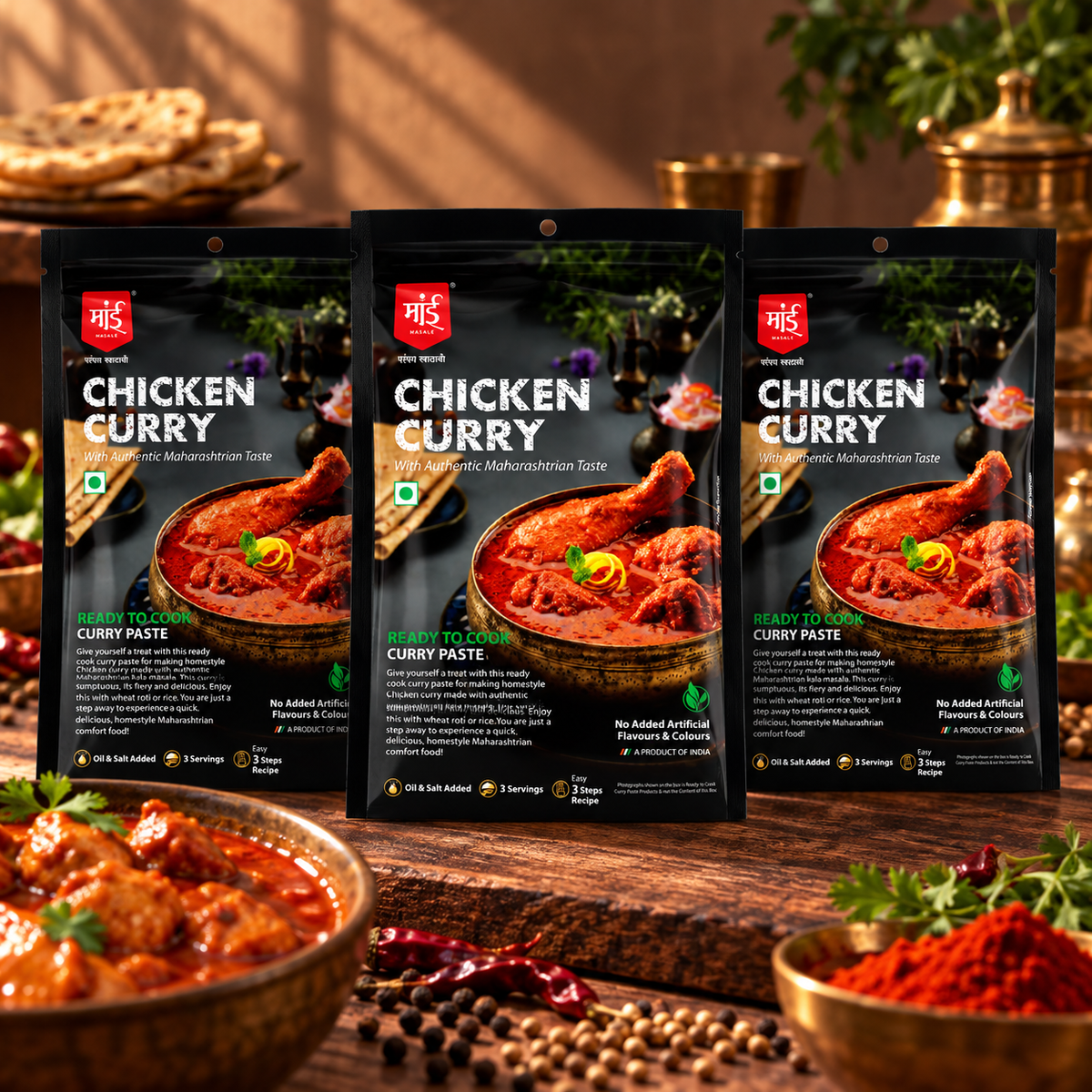 Chicken Curry – Curry Paste Pack of 03